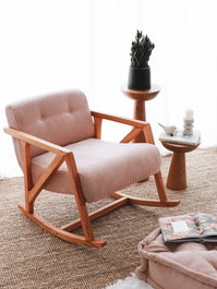 Atelier Del Sofa Nini Sallanan - Silla Alada de Terciopelo Rosa